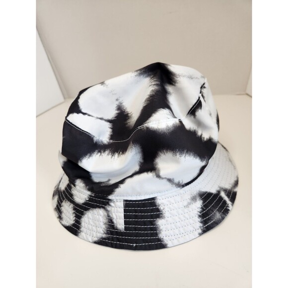 Nike Bucket Hat Youth L/XL Black White Reversible Swoosh Logo Tie Dye - Picture 2 of 7